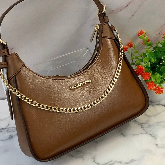 NWT Michael Kors Wilma Small Leather Bag - Saddle - Picture 1 of 6